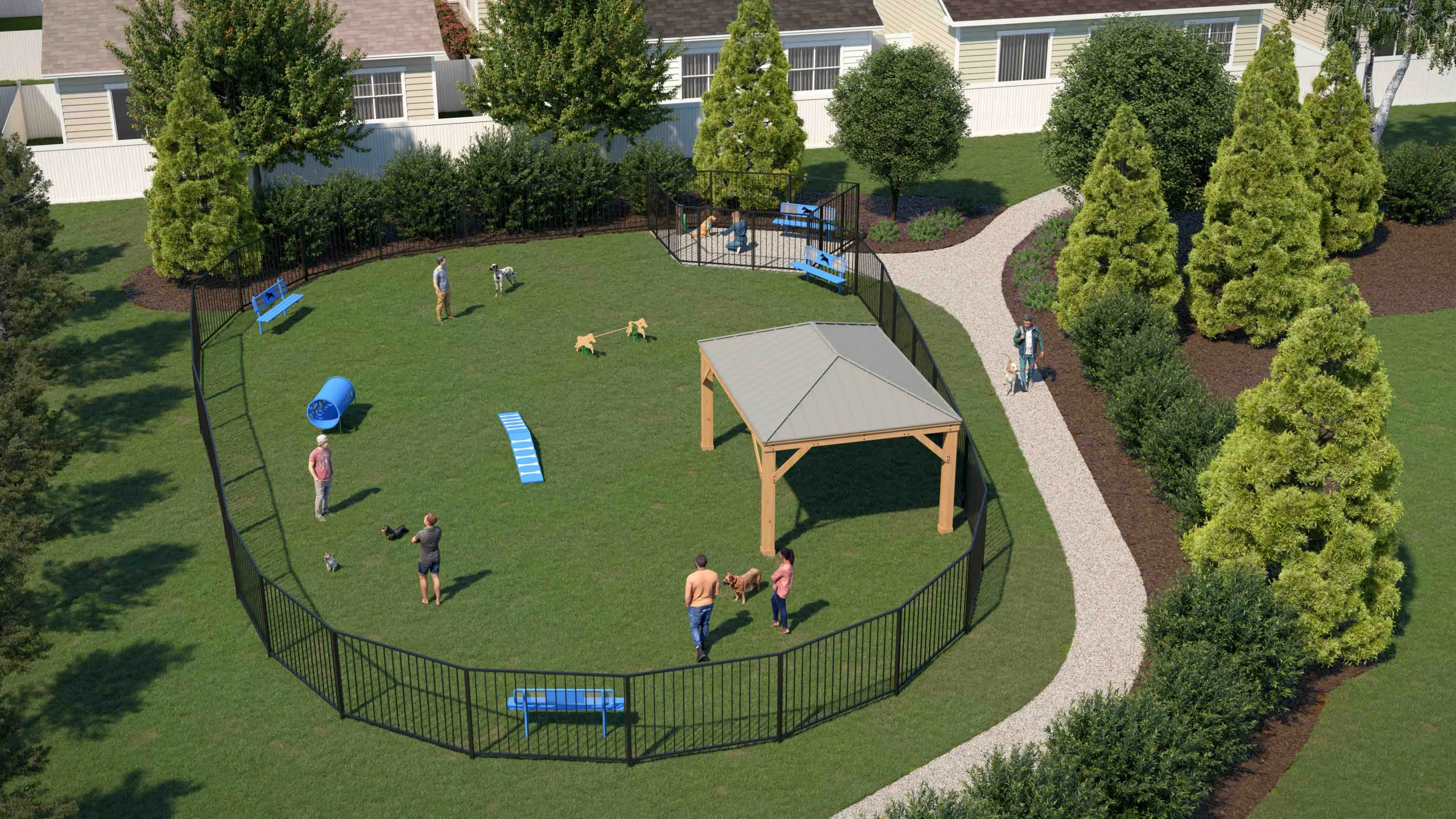 New pet-friendly homes for rent with clubhouse, pool, onsite gym, and dog park, in Charlotte, Monroe, North Carolina.