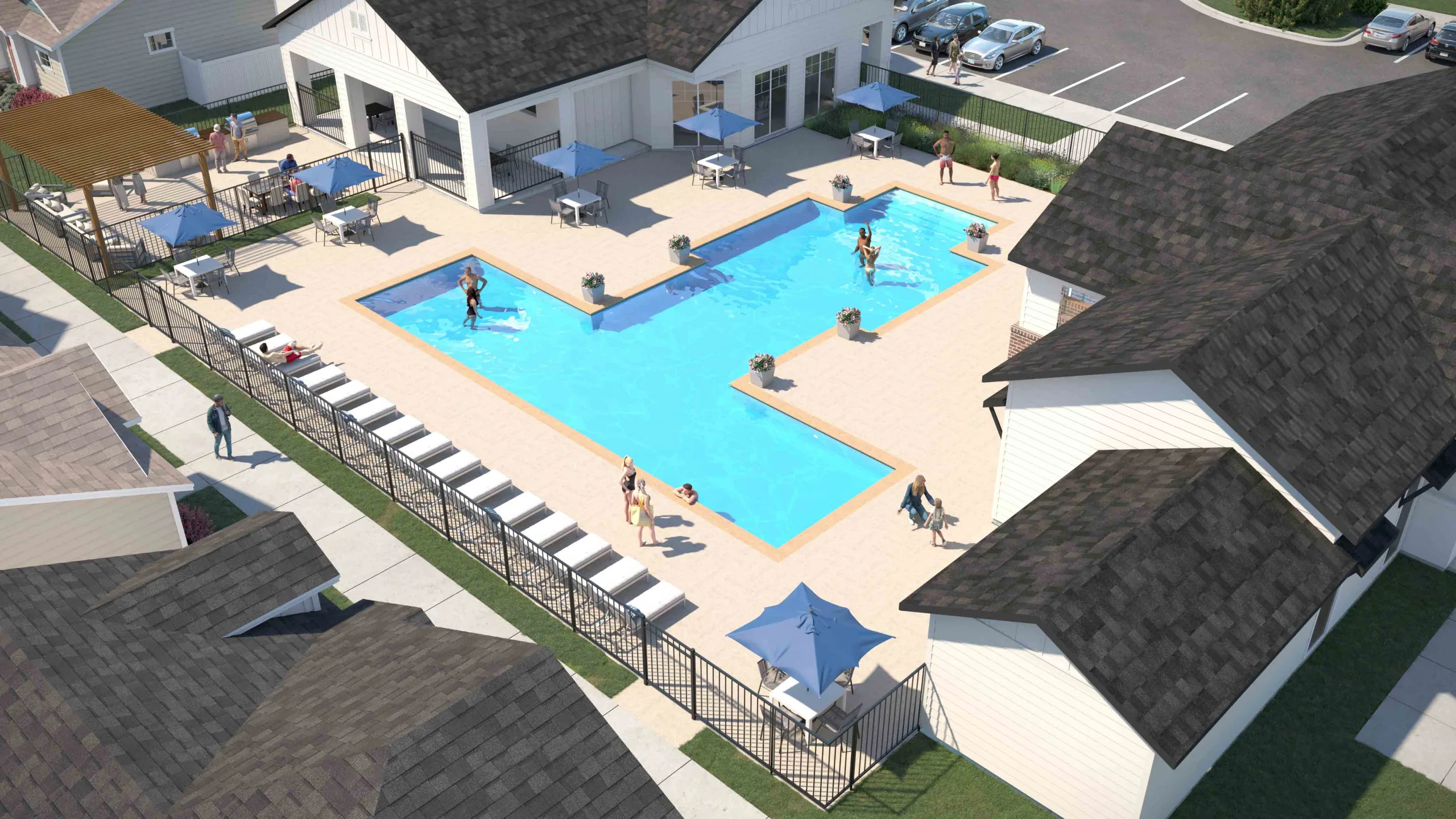 New pet-friendly homes for rent with clubhouse, pool, onsite gym, and dog park, in Charlotte, Monroe, North Carolina.